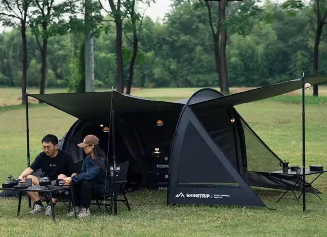 韓国ブランド　ツールームテント　ソロキャンプ　 ブラック 韓国ブランド ツールームテント ソロキャンプ ブラック テント